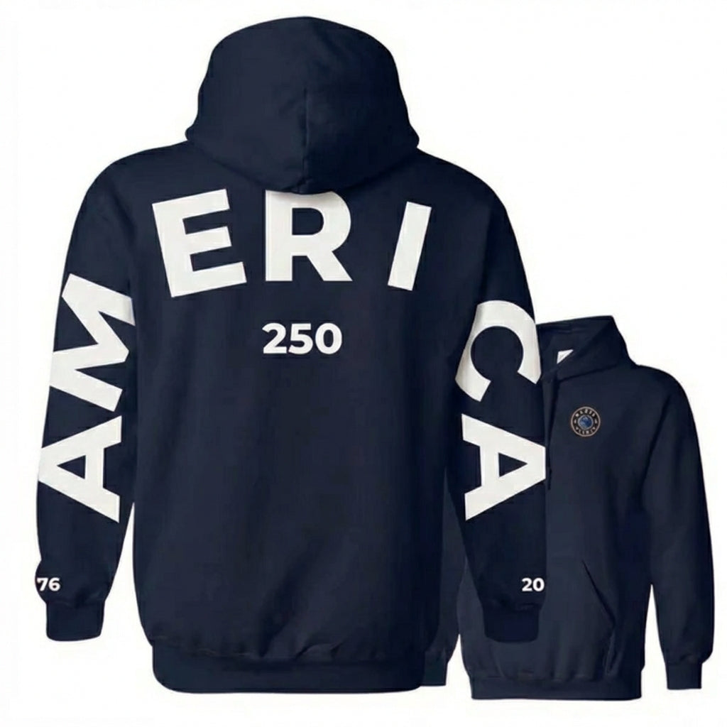 America 250 Text Hoodie