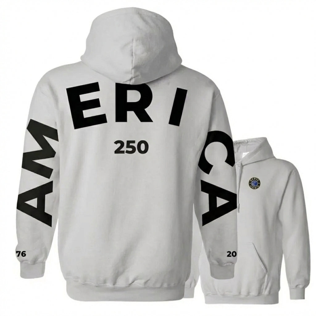 America 250 Text Hoodie